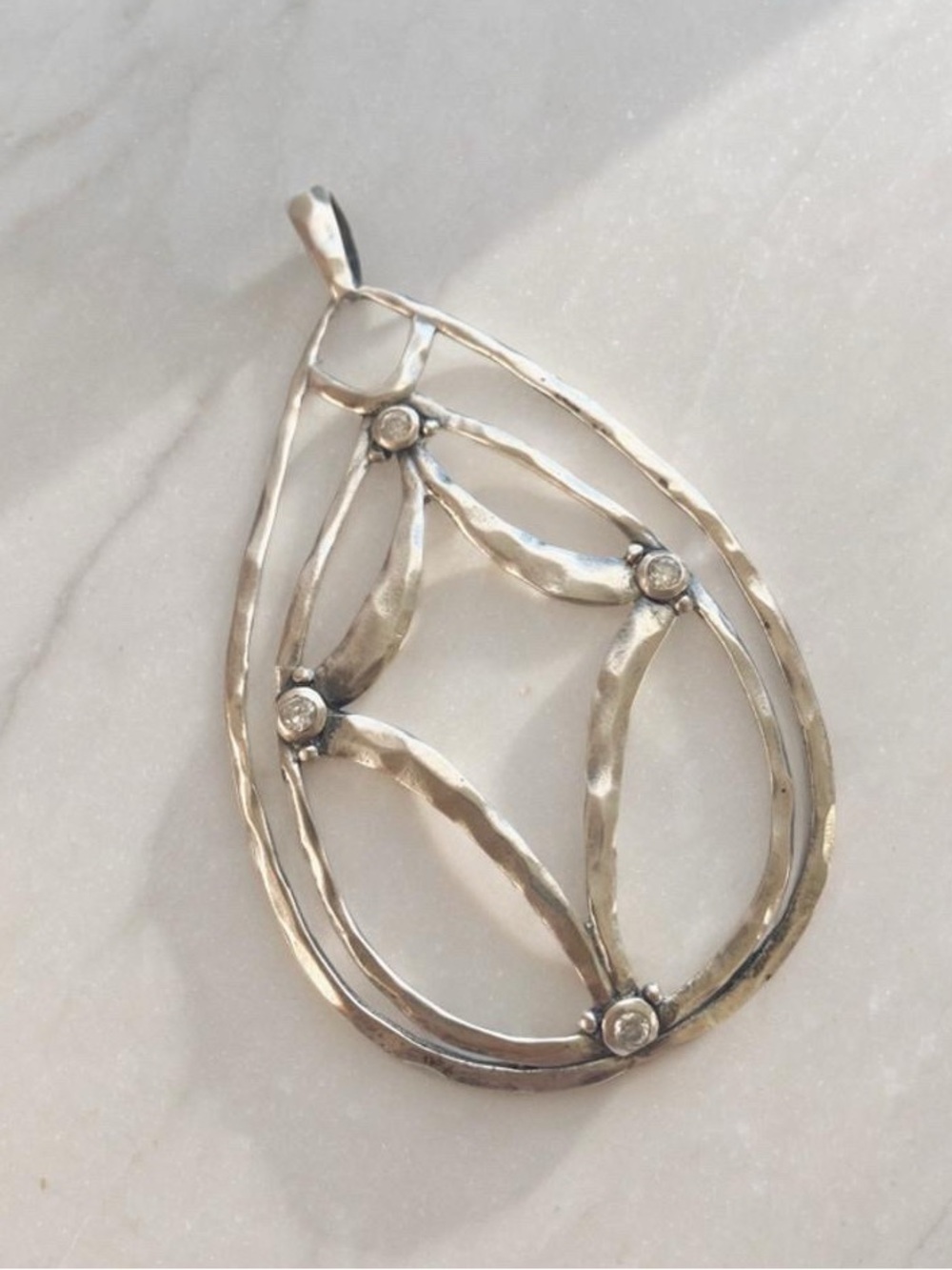 Silpada Sterling Silver “Starbright” Openwork Pendant with CZ’s S2353